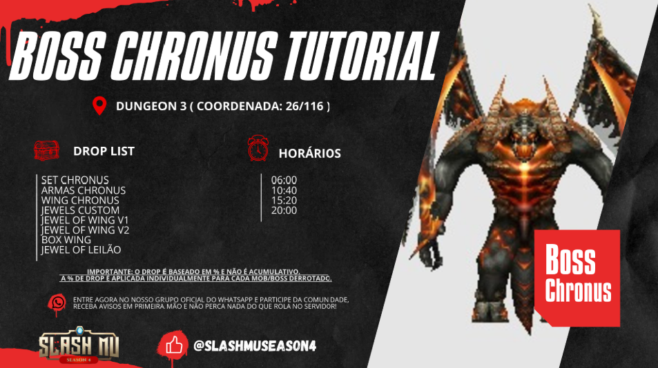 Slash Rivals Bosses Boss Chronus - Invasões e Bosses - Slash MU