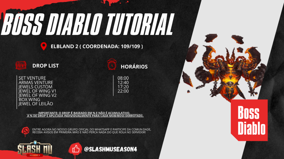 Slash Rivals Bosses Boss Diablo - Invasões e Bosses - Slash MU